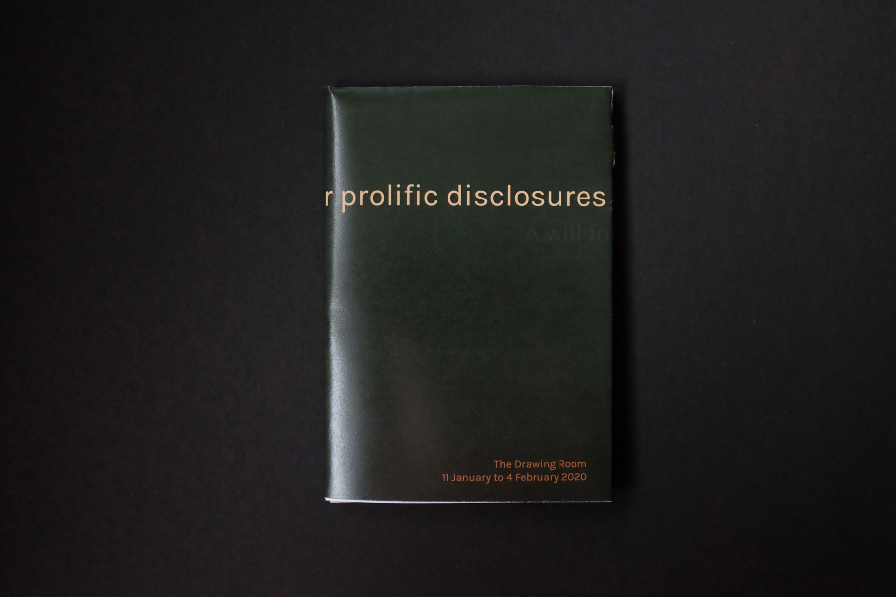 A will for prolific disclosures: a zine A will for prolific disclosures: a zine