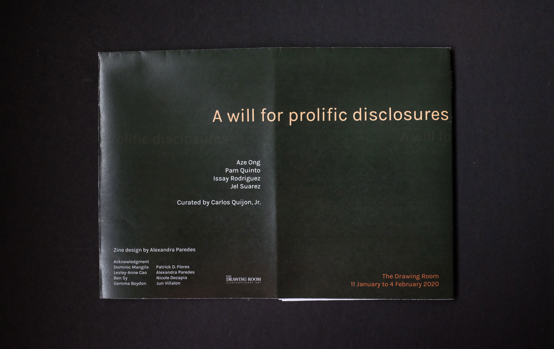 A will for prolific disclosures: a zine A will for prolific disclosures: a zine